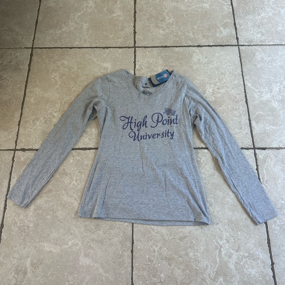 Fanatics High Point University Gray Fitted Long Sleeve T-Shirt